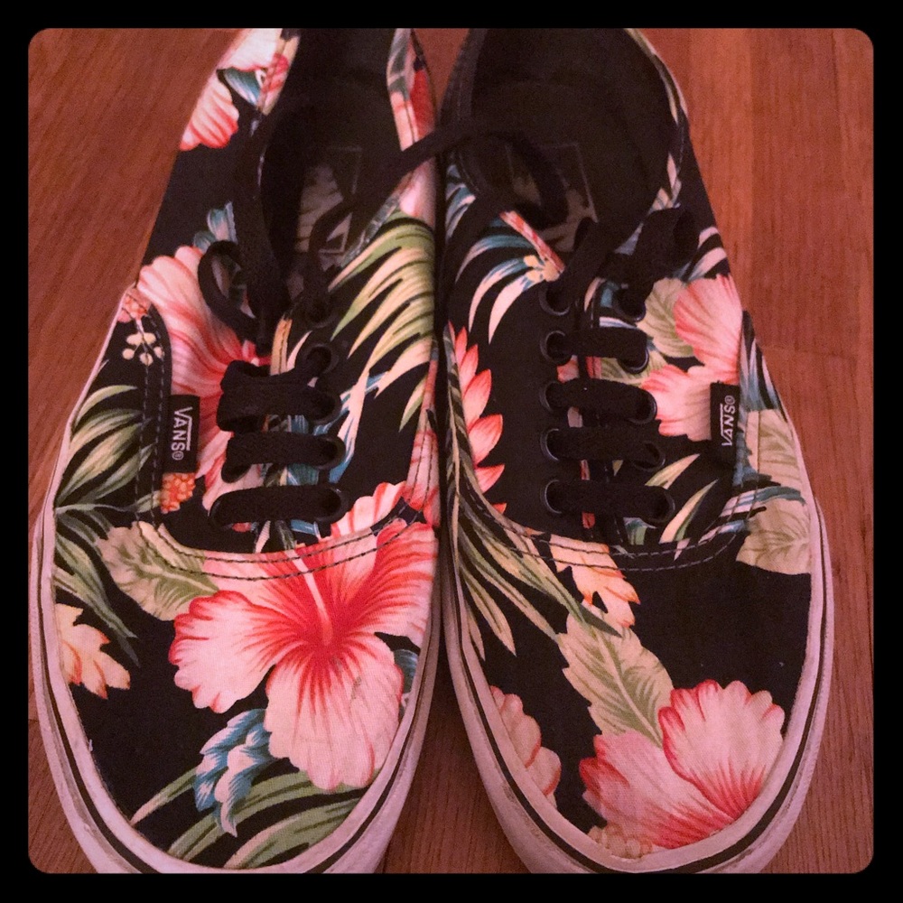 Tropical floral Vans